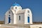 Cycladic architecture white and blue