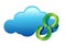 Cycle Cloud glossy icon