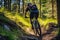 Cycle cyclist nature bicycling male men sport extreme biking mountain biker forest