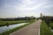 Cycle Path and Canal in a Dutch Polder Landscape