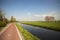 Cycle Path and Canal in a Dutch Polder Landscape