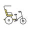 Cycle rickshaw color icon