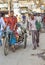 Cycle rickshaws in the streets of Delhi