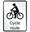 Cycle route Information Sign