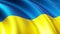 Cycled 3d animation, waving blue-yellow Ukrainian flag, abstract patriotic background