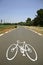 Cyclelane sign on tarmac