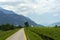 Cycleway along the Adige river from Rovereto to Trento