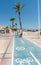 Cycleway along waterfront in Altea, Spain.