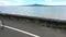 Cycling against Rangitoto Island in Auckland New Zealand