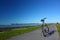 Cycling along the beachfront of Napier, NZ
