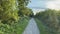 Cycling along the paths of the countryside.