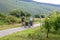 Cycling along vineyards on the Moselle, Germany