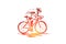 Cycling, bicycle, bike, speed, sport concept. Hand drawn isolated vector.