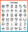 Cycling concept icons