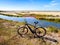 Cycling in dry season in the Camargue Natural Park - arid landscape