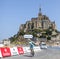 Cycling in Front of Le Mont Saint Michel