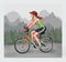 Cycling girl and girls, cyclist, cyclist girl, cyclist girls, sport, sportsman daily sport  sportive healthy lifestyle,