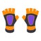 Cycling gloves icon cartoon vector. Sport equipment