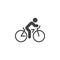 Cycling icon vector, bicycle solid flat sign, pictogram isolated on white