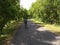 Cycling inside a beautiful village road