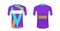 Cycling Jersey vector mockup. T-shirt sport design template. Sublimation printing for sportswear. Apparel blank for triathlon,