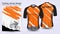 Cycling Jerseys, Short sleeve sport mockup template, Graphic design for bicycle apparel or Clothing outerwear and raingear uniform