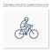 Cycling line icon