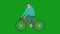 Cycling man green screen motion graphics