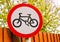 Cycling path signpost