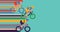 Cycling race stylized background with motion color effects vector