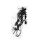 Cycling, road cyclist rides bike, front view isolated vector silhouette