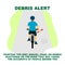 Cycling rules for traffic safety, debris alert bicycle hand signals.