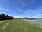 Cycling at the sea dyke around Molkwerum