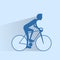 Cycling sport bicycle man silhouette, road bike