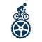 Cycling sport emblem icon