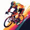 Cycling sports illustration - made with Generative AI tools