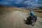 Cycling through the stunning Tibetan landscape