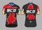 Cycling team kit jersey biking uniform and equipment shoes socks water bottle