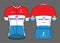 Cycling team kit jersey biking uniform and equipment shoes socks water bottle