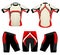 Cycling vest sports t-shirt on red colors style