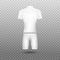 Cycling white blank jerseys mockup realistic vector illustration isolated.