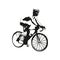 Cyclist, abstract vector silhouette. Road cycling