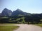 Cyclist, Alpe di Siusi, Italy