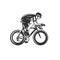 Cyclist. Bike illustration