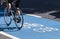 Cyclist on a Cycle Superhighway in London