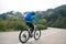 Cyclist cycling mountain bike