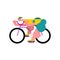 Cyclist isolated. Bicycle race. Sports Vector illustration