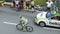 The Cyclist Jean-Marc Marino on Col de Peyresourde - Tour de France 2014