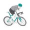 Cyclist line drawing vector bike riding