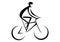 Cyclist person riding a bike - vector illustration